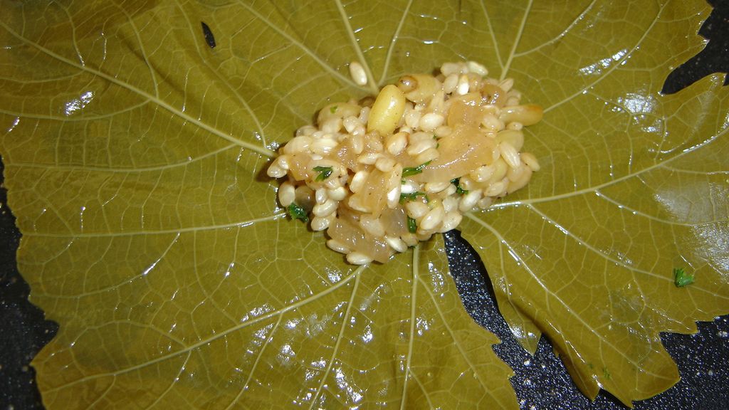 Gotowane liście winogron