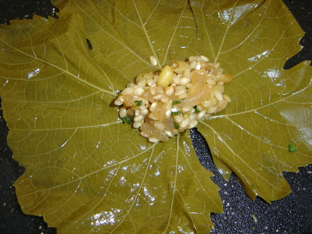 Gotowane liście winogron