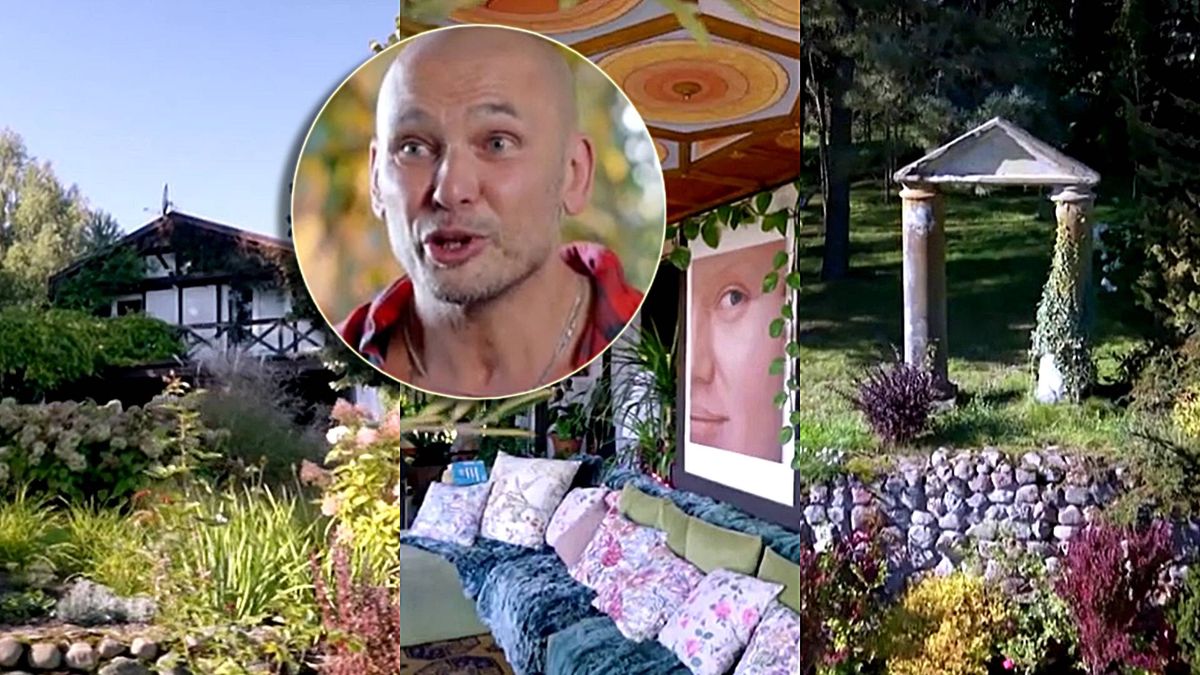 Tomasz Wygoda i jego dom na Mazurach