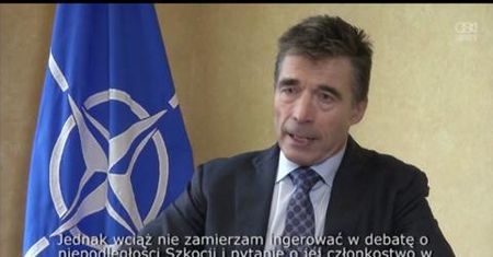 Fogh Rasmussen komentuje referendum w Szkocji