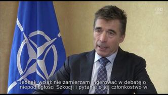 Fogh Rasmussen komentuje referendum w Szkocji