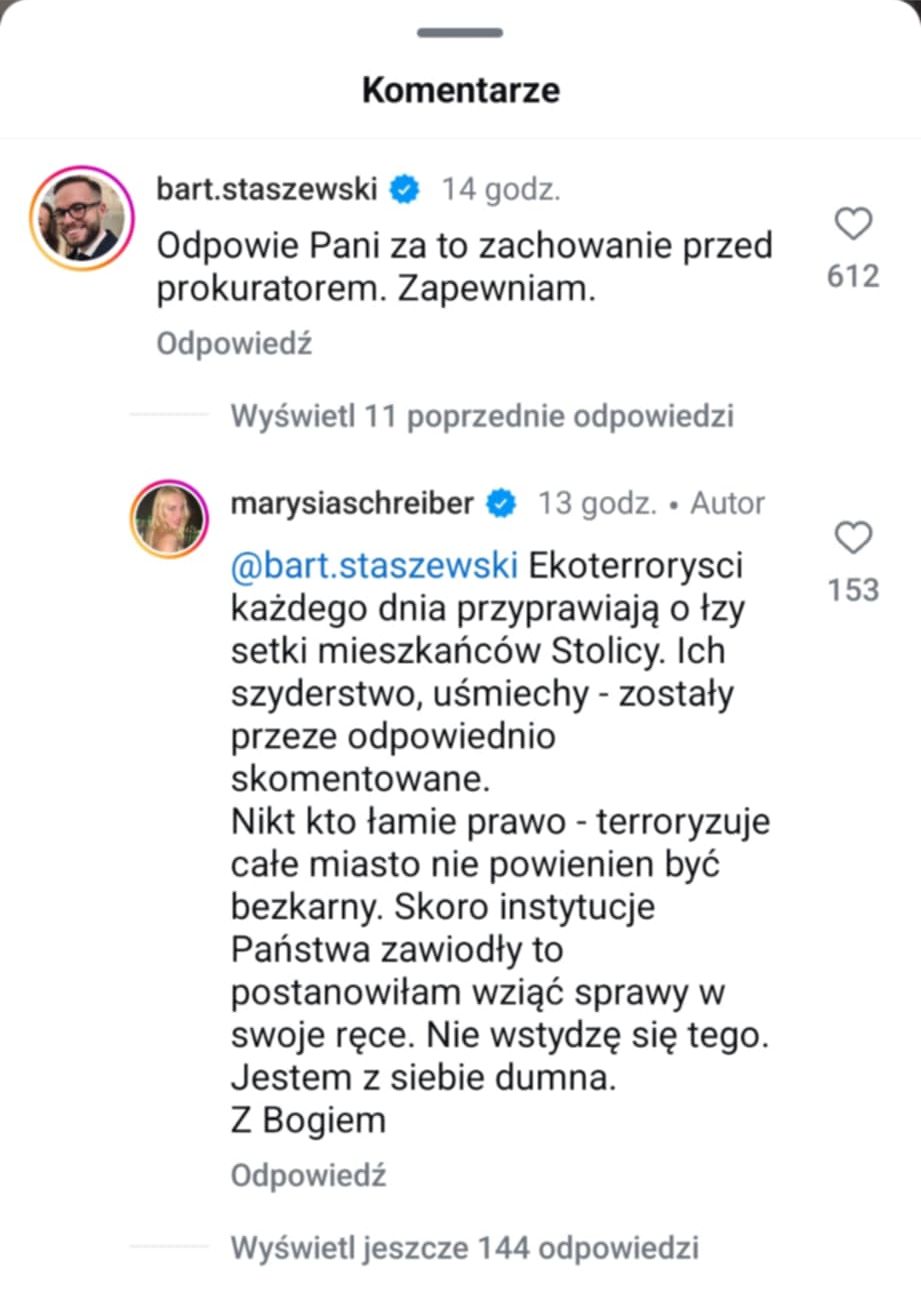 Marianna Schreiber odpowiada na komentarz