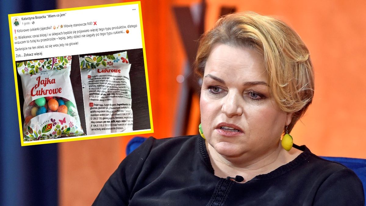 Katarzyna Bosacka zwróciła uwagę na skład wielkanocnych cukierków 