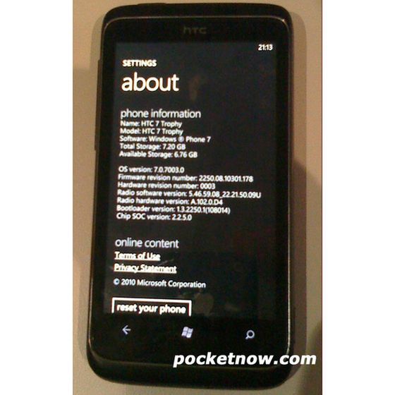 HTC 7 Trophy - pierwsze zdjęcia i specyfikacja 2