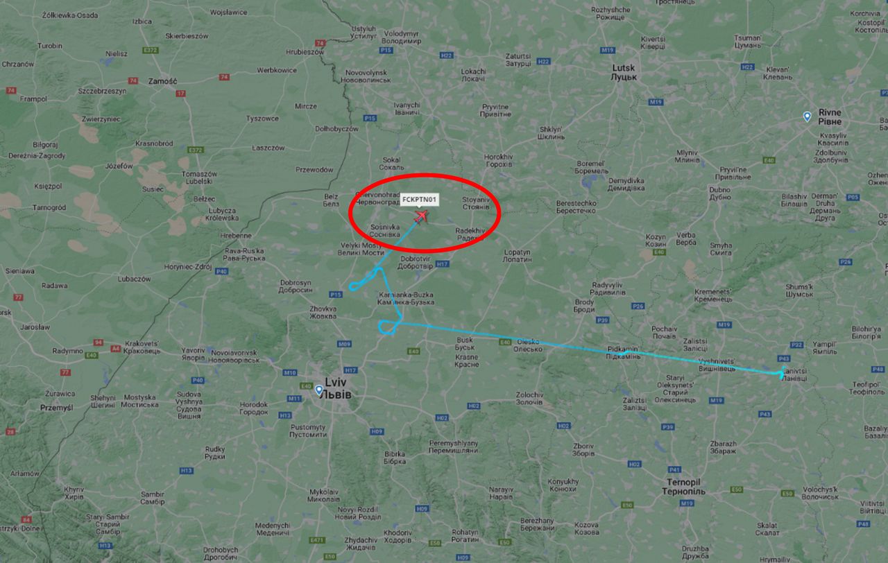 Nad Ukrainą "pojawił się" samolot. Miał przesłanie dla Putina