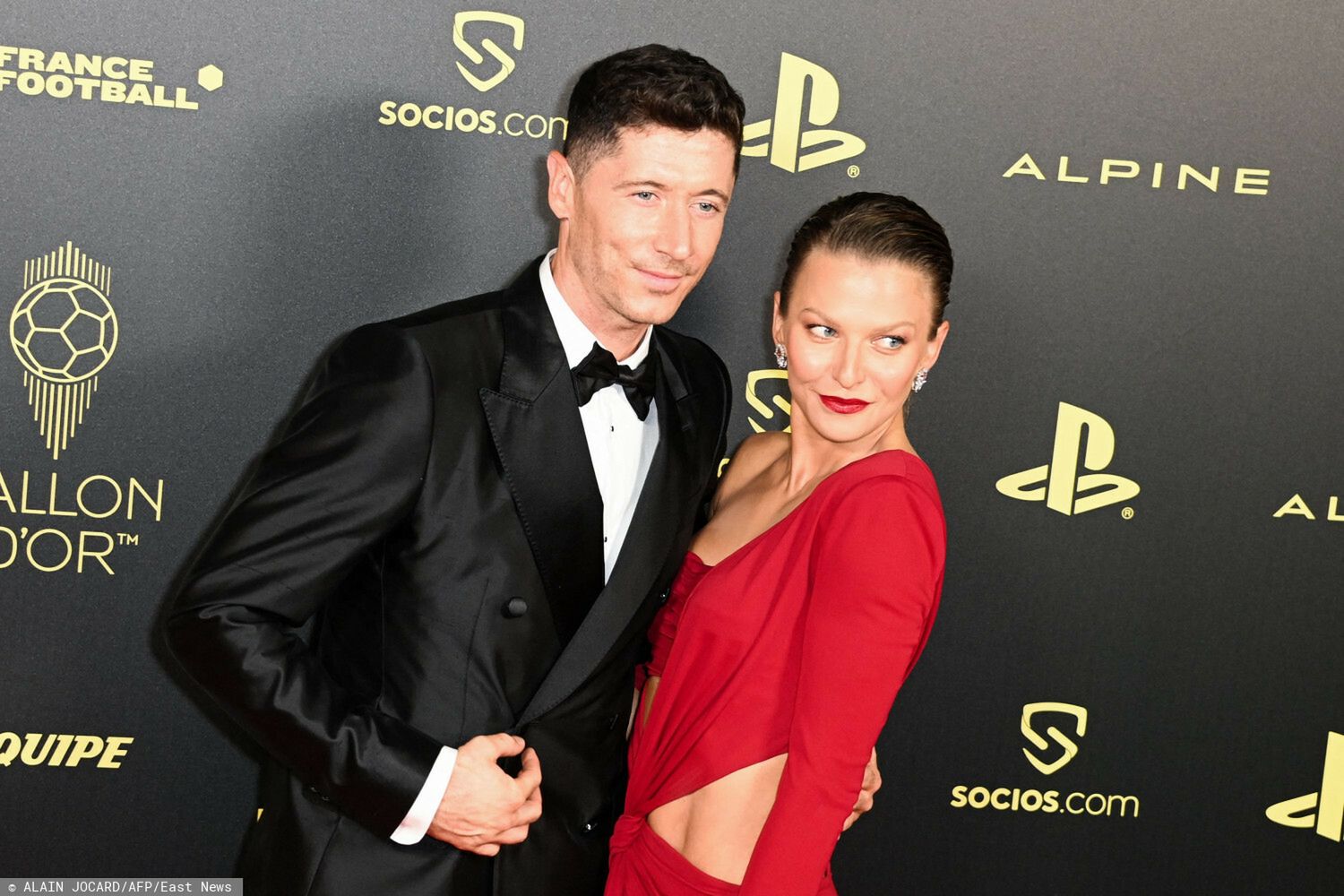 Robert Lewandowski i Anna Lewandowska. Złota Piłka 2022