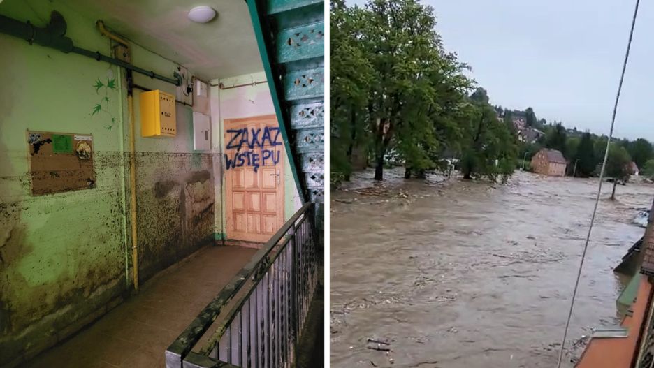 Widok z kamienicy przy Rynku 11 w Lądku-Zdroju 