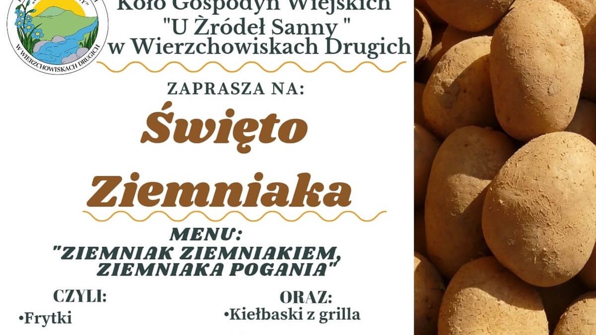 Święto Ziemniaka w Wierzchowiskach Drugich 2024 - plakat, program wydarzenia