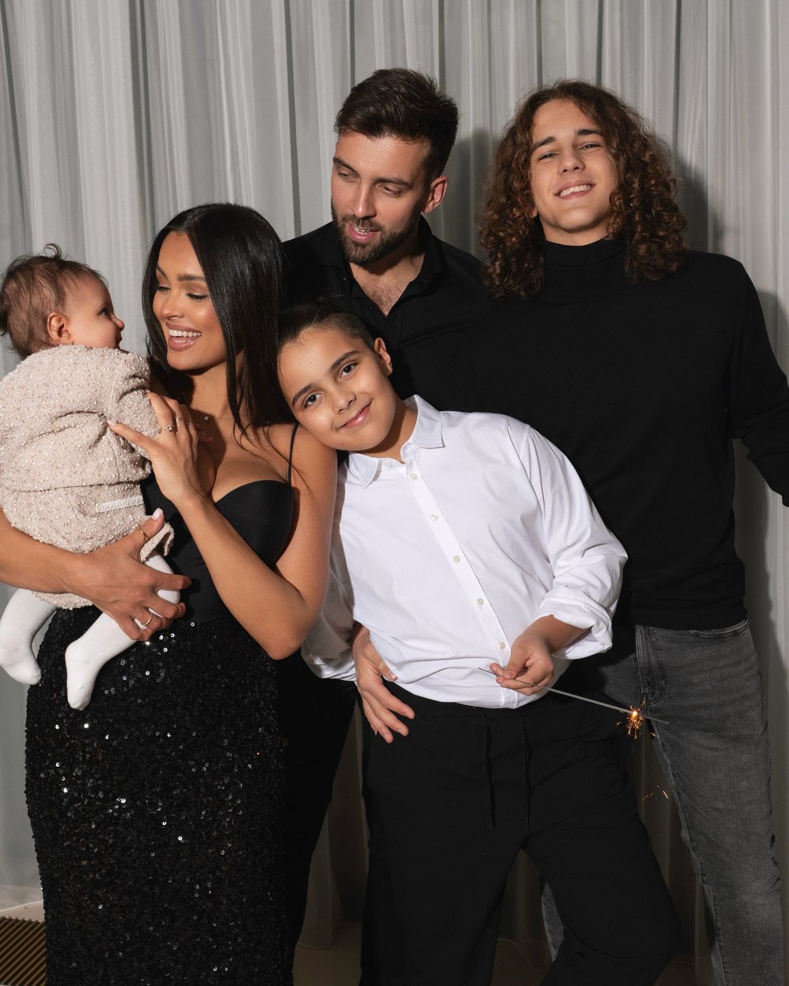 Klaudia El Dursi z rodziną