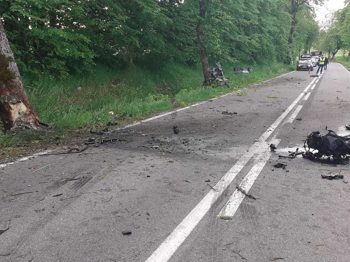 Wypadek miał miejsce na trasie Klimki - Perły