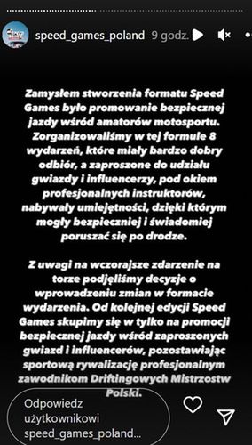 (fot. www.instagram.com/stories/speed_games_poland)