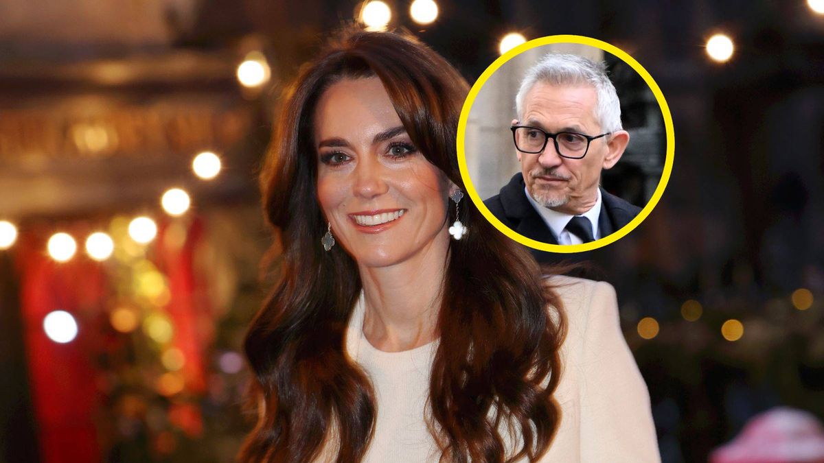 Na zdjęciu: księżna Kate, w ramce Gary Lineker