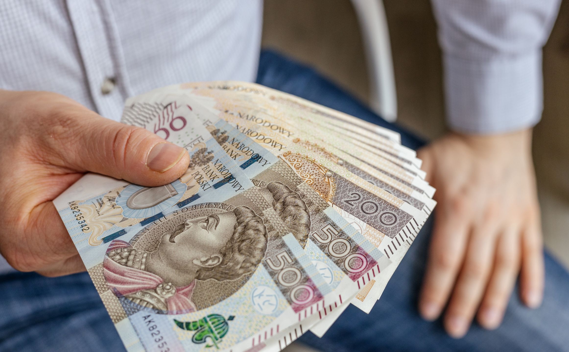 pieniądze, złoty, banknoty, waluty, gotówka
