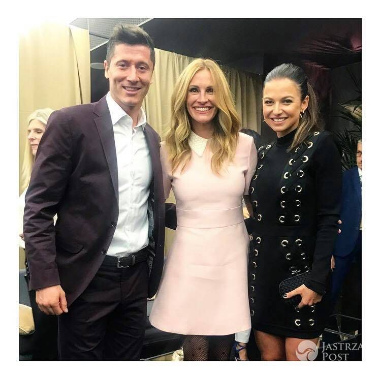 Anna Lewandowska i Robert Lewandowski imprezowali z Julią Roberts