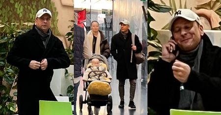 Dariusz Krupa buszuje po centrum handlowym z NOWĄ UKOCHANĄ i niespełna rocznym synem. Uroczy obrazek? (ZDJĘCIA)