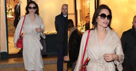 Elegancka Angelina Jolie w płaszczu za 17 tysięcy