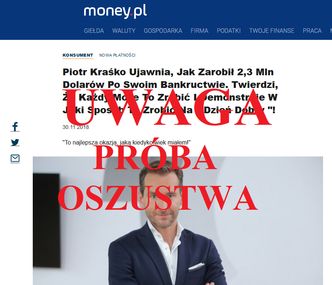 Oszuści podszywają się pod money.pl. Ostrzegamy!