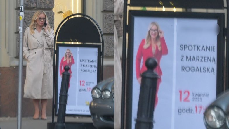 Marzena Rogalska na spotkaniu autorskim w butiku z okularami. Przyszła zaledwie garstka osób