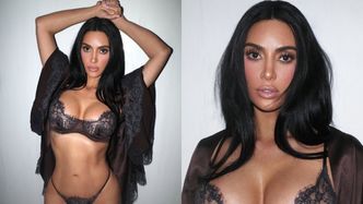 Kim Kardashian wdzięczy się w seksi bieliźnie. Robi wrażenie? (ZDJĘCIA)