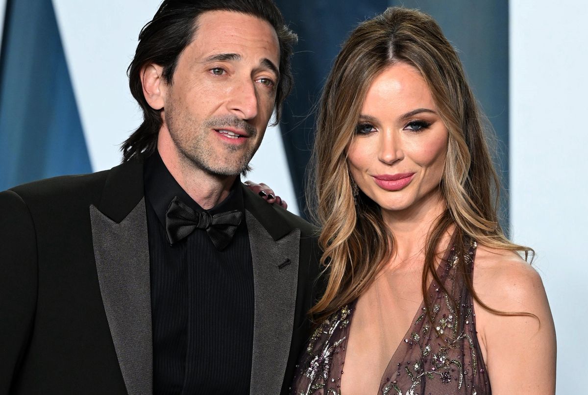 Adrien Brody i Georgina Chapman na imprezie "Vanity Fair" po Oscarach