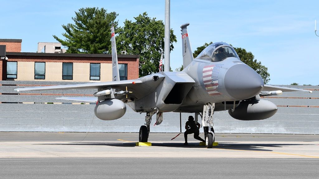 Myśliwiec F-15 Eagle ze 104. Skrzydła Myśliwskiego Lotniczej Gwa