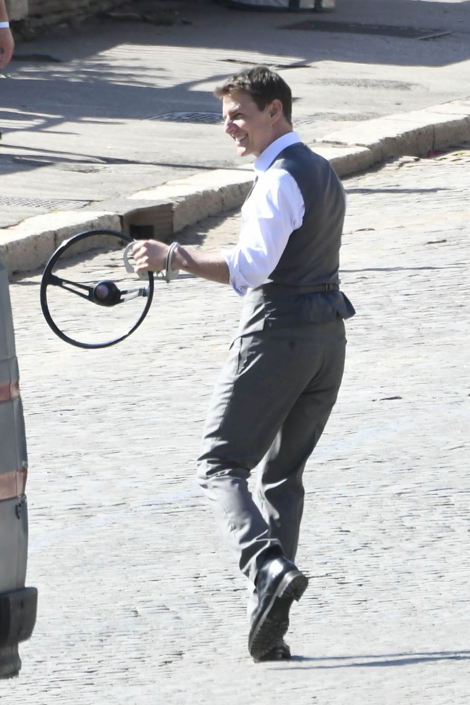 Tom Cruise na planie "Misson Impossible 7" w Rzymie