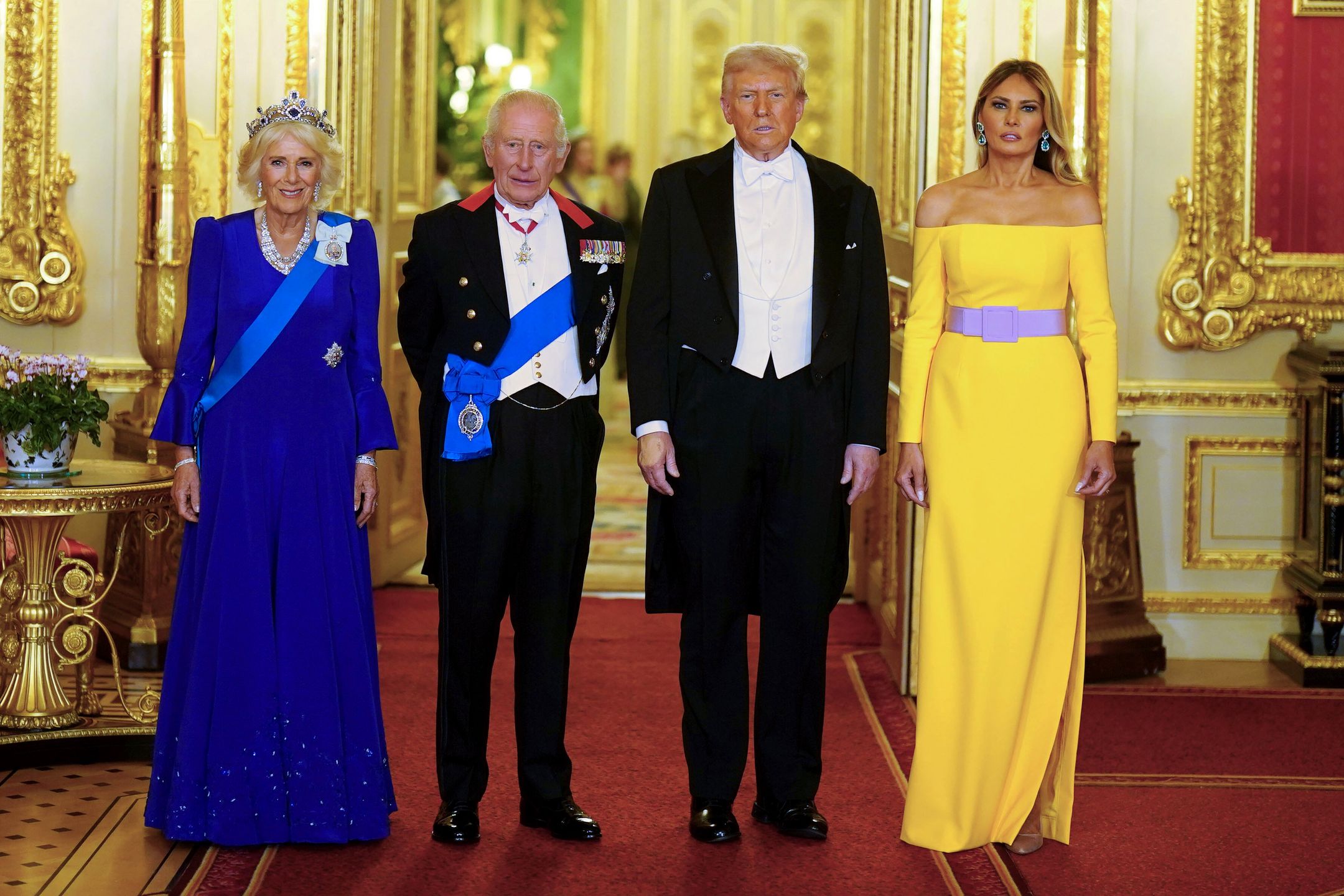 Melania Trump na bankiecie u Karola III