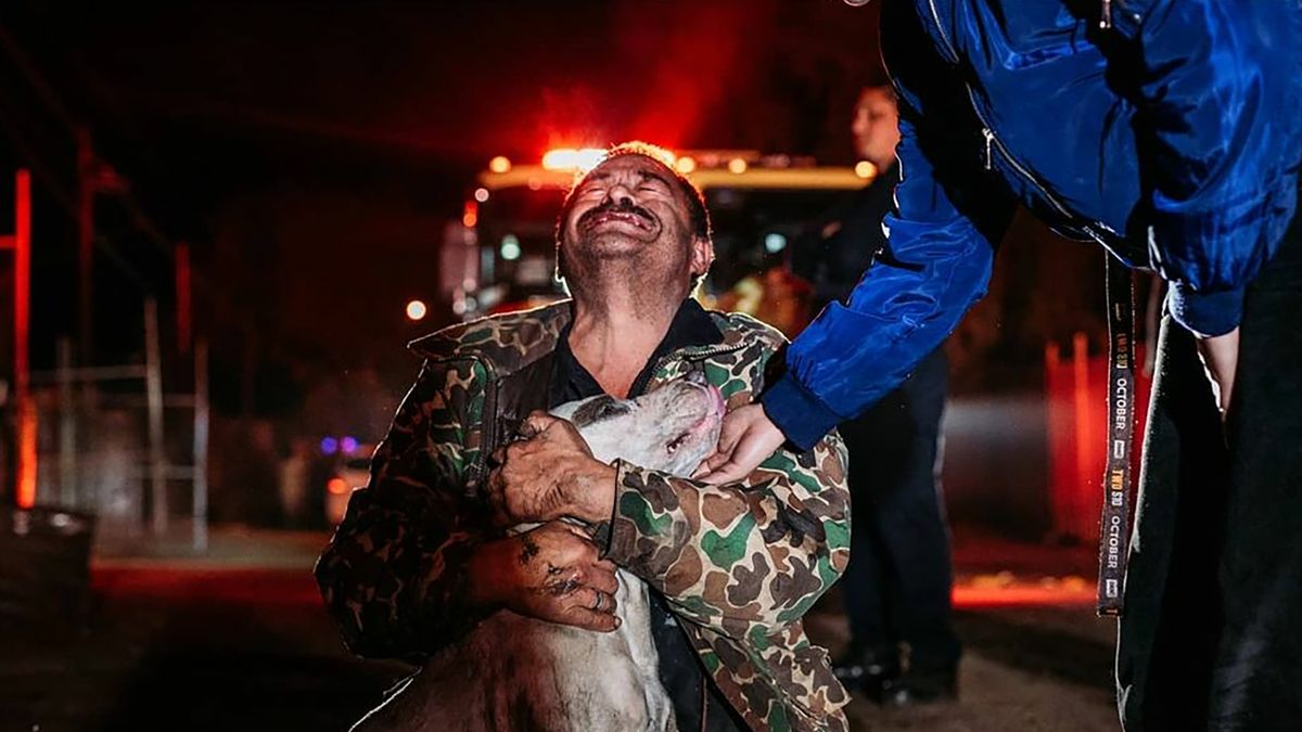 Zdjęcie dnia. Głuchoniemy mężczyzna odzyskał ukochanego psa z pożaru 1