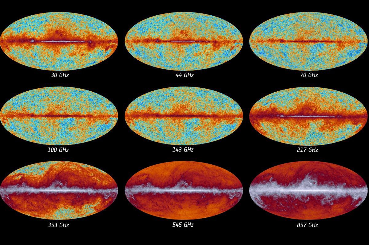 Mosaic of cosmic microwave background radiation in the universe