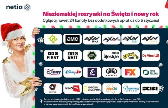 24 kanały za darmo w Netii. Świąteczna promocja