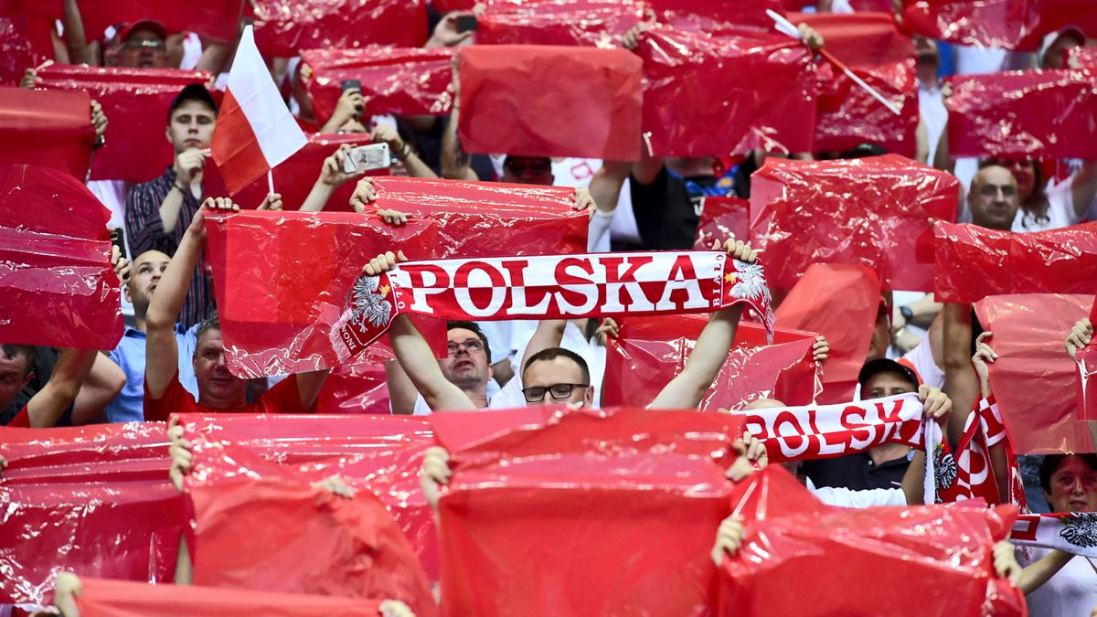 kibice reprezentacji Polski podczas meczu eliminacyjnego grupy G piłkarskich mistrzostw Europy z Izraelem