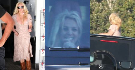 Britney Spears szaleje na autostradzie. Podczas jazdy z TAJEMNICZYM "KOWBOJEM" wychylała się przez szyberdach (ZDJĘCIA)