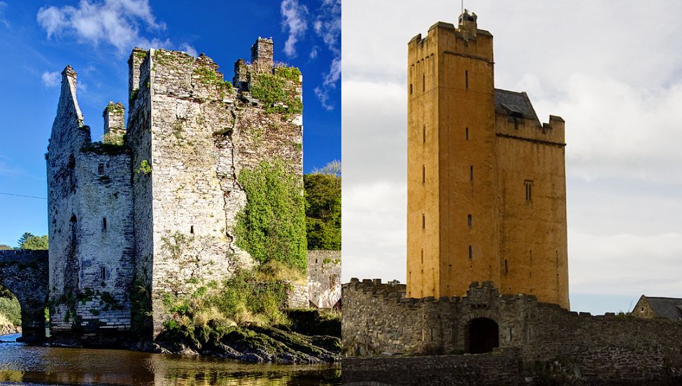Zamek Kilcoe Jeremiego Ironsa dawniej i po remoncie