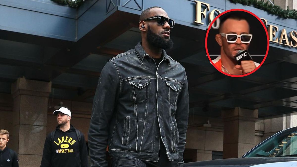 Na zdjęciu LeBron James. W ramce Colby Covington  