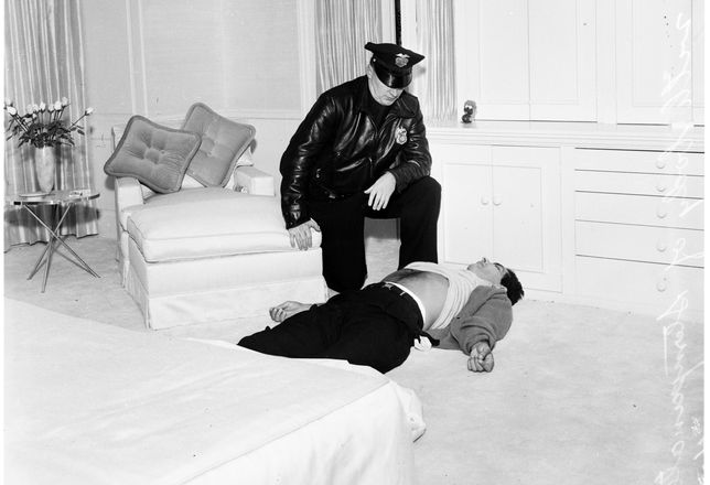 Stompanato murder, 1958Views of body in Turner bedroom. (Photo by USC Libraries/Corbis via Getty Images)University of Southern CaliforniJohnny Stompanato