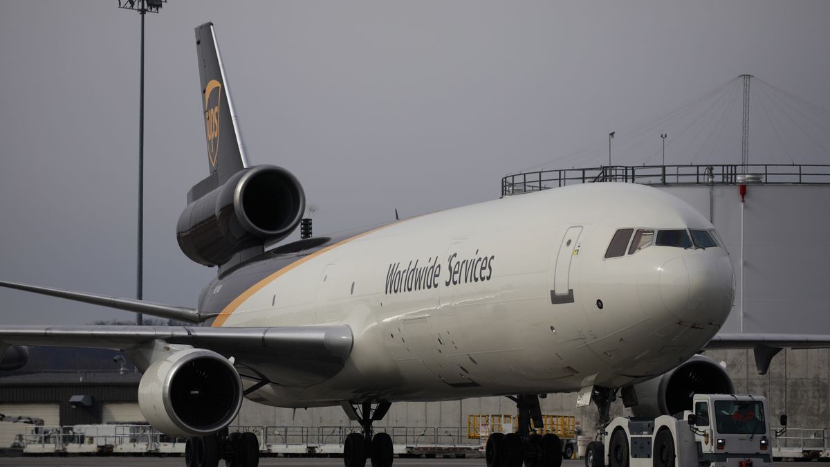 A McDonnell Douglas MD-11 cargo plane at the UPS Worldport facility in Louisville, Kentucky, U.S., on Monday, Jan. 24, 2022. United Parcel Service Inc. is scheduled to release earnings figures on February 1. Photographer: Luke Sharrett/Bloomberg via Getty Images