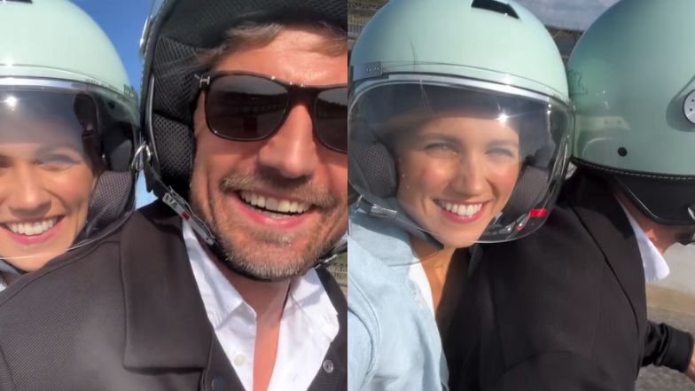 Kaczorowska relacjonuje przejażdżkę na motorze z Rogacewiczem