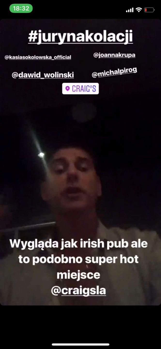 Marcin Tyszka w restauracji Craig's
