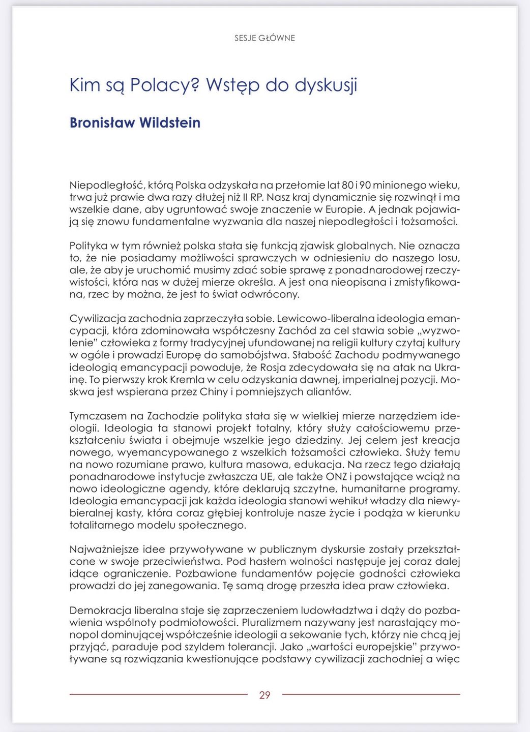 Materiały programowe przygotowane na konwencję PiS