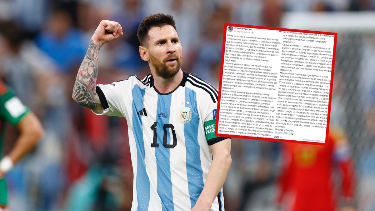 Zdjęcie okładkowe artykułu: Getty Images / China News Service  / Enzo Fernandez kilka lat temu napisał wzruszający list do Leo Messiego