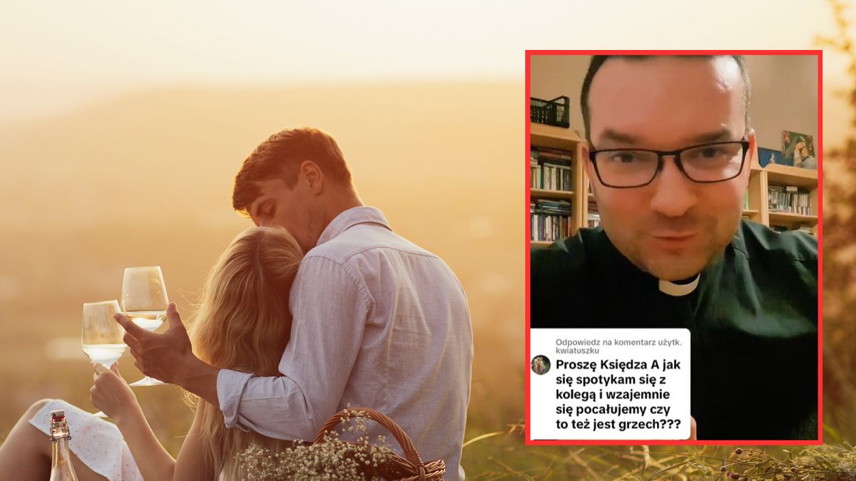 "Czy pocałunek z kolegą to grzech" - pytała internautka. Ksiądz odpowiedział. 