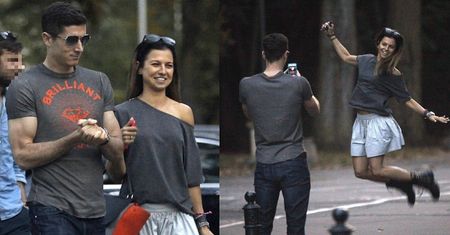 Lewandowska pozuje mężowi na ulicy (ZDJĘCIA)
