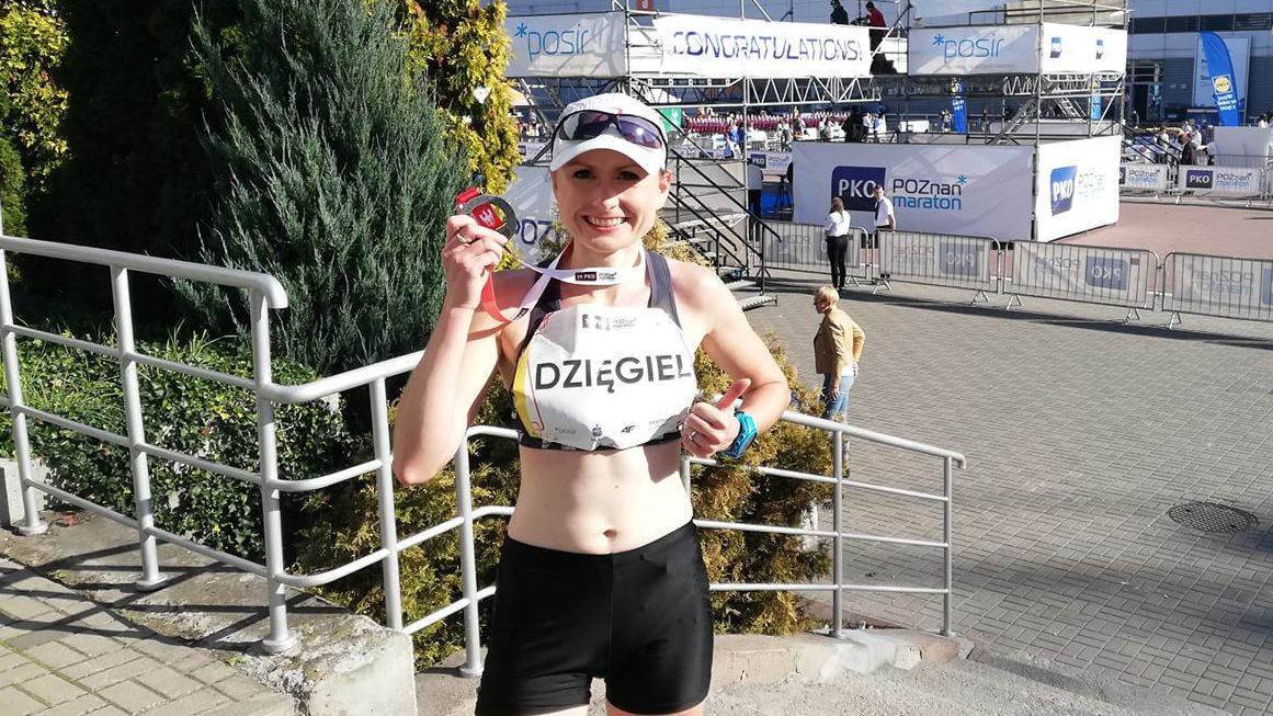 Andżelika Dzięgiel po maratonie w Poznaniu