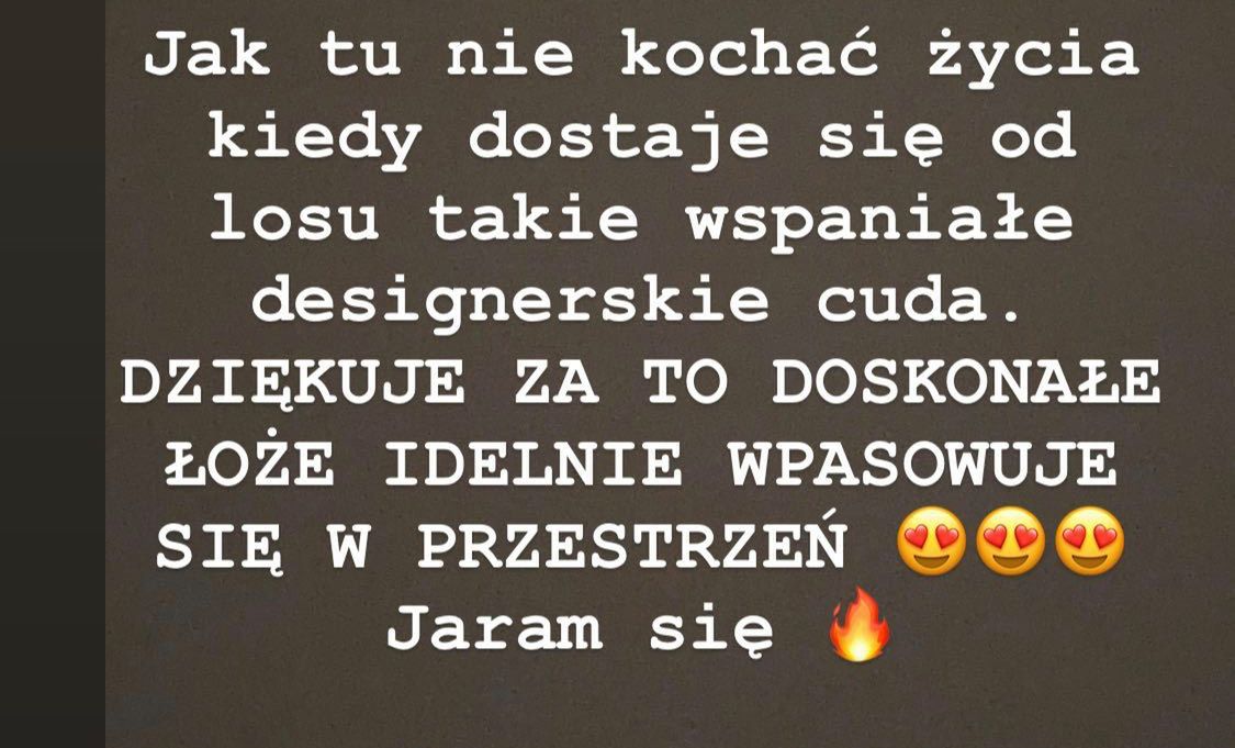 Michał Szpak - nowe łóżko