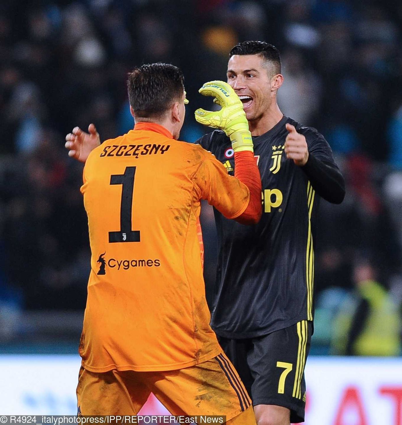 Wojciech Szczęsny i Cristiano Ronaldo grają w Juventusie Turyn