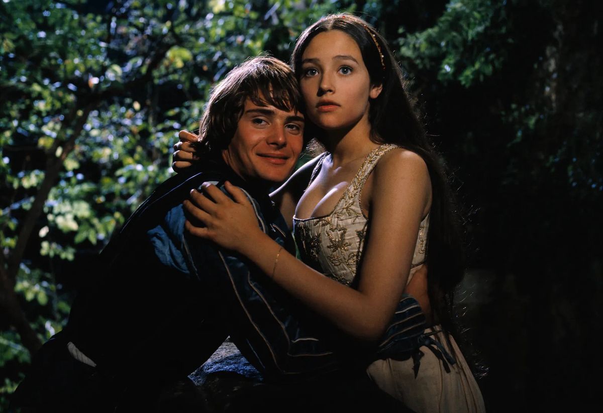 Olivia Hussey i Leonard Whiting w filmie "Romeo i Julia"