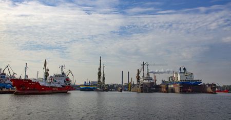 Zderzenie statków w gdańskim porcie.