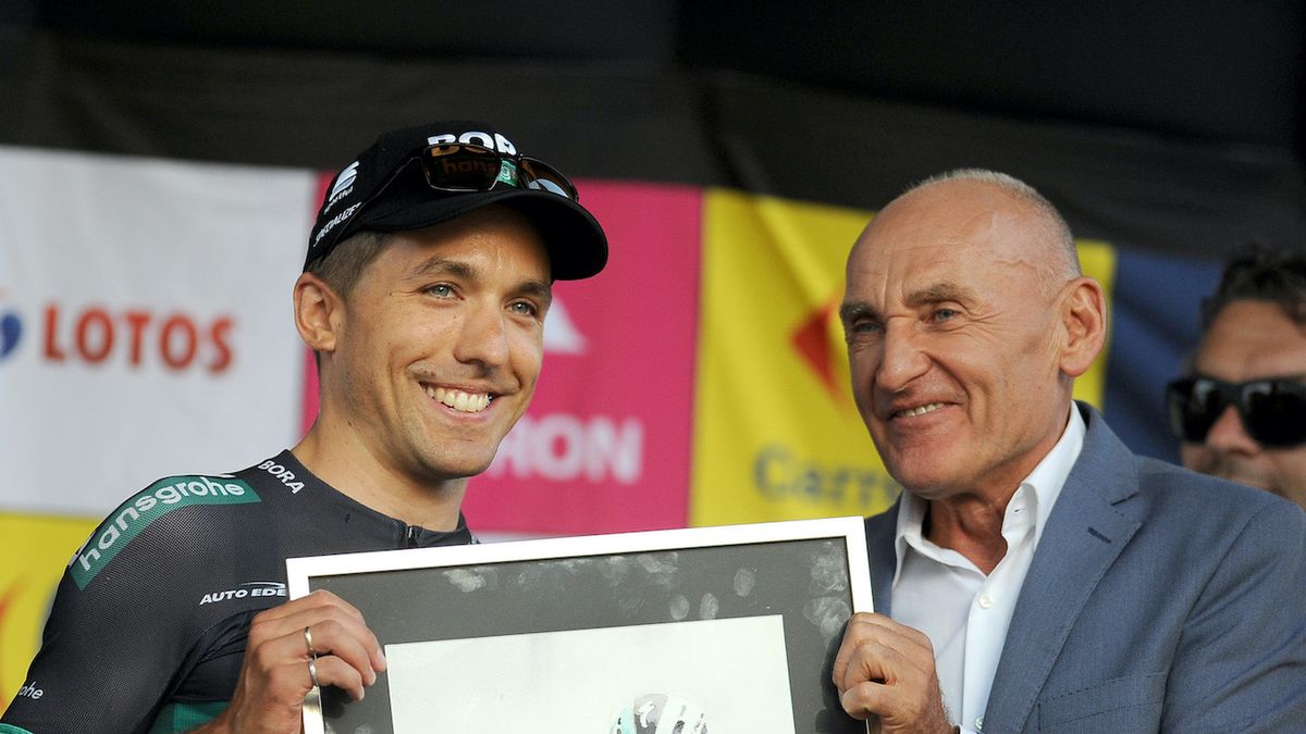 Cesare Benedetti bardzo lubi przyjeżdżać na Tour de Pologne, wyścig organizowany przez Czesława Langa (z prawej)