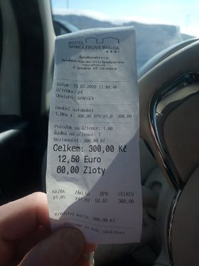 Rachunek za parking w Czechach 