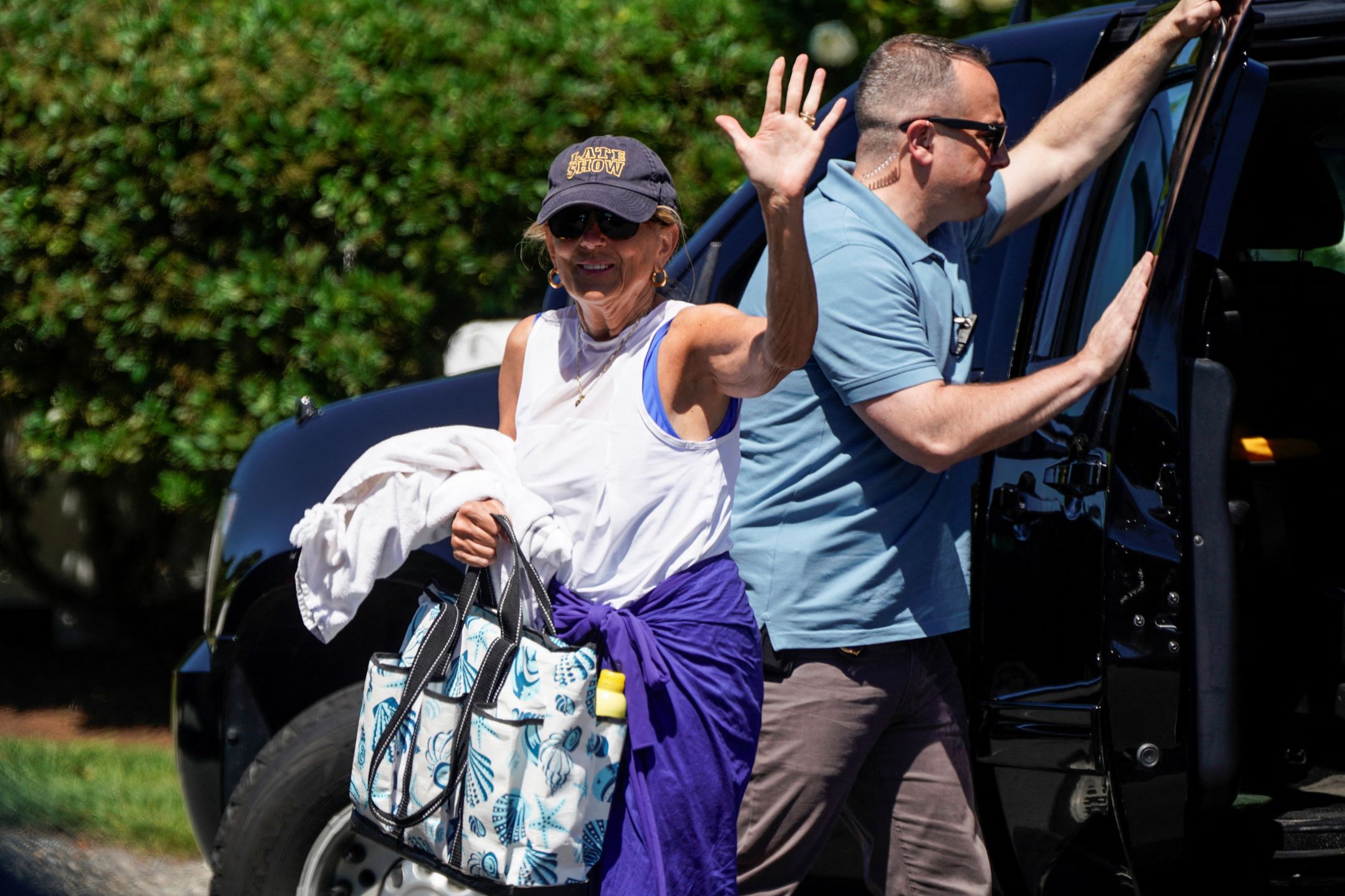 Joe Biden na plaży z Jill Biden
